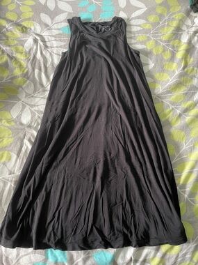 Time and Tru Black Sleeveless A-Line Maxi Dress